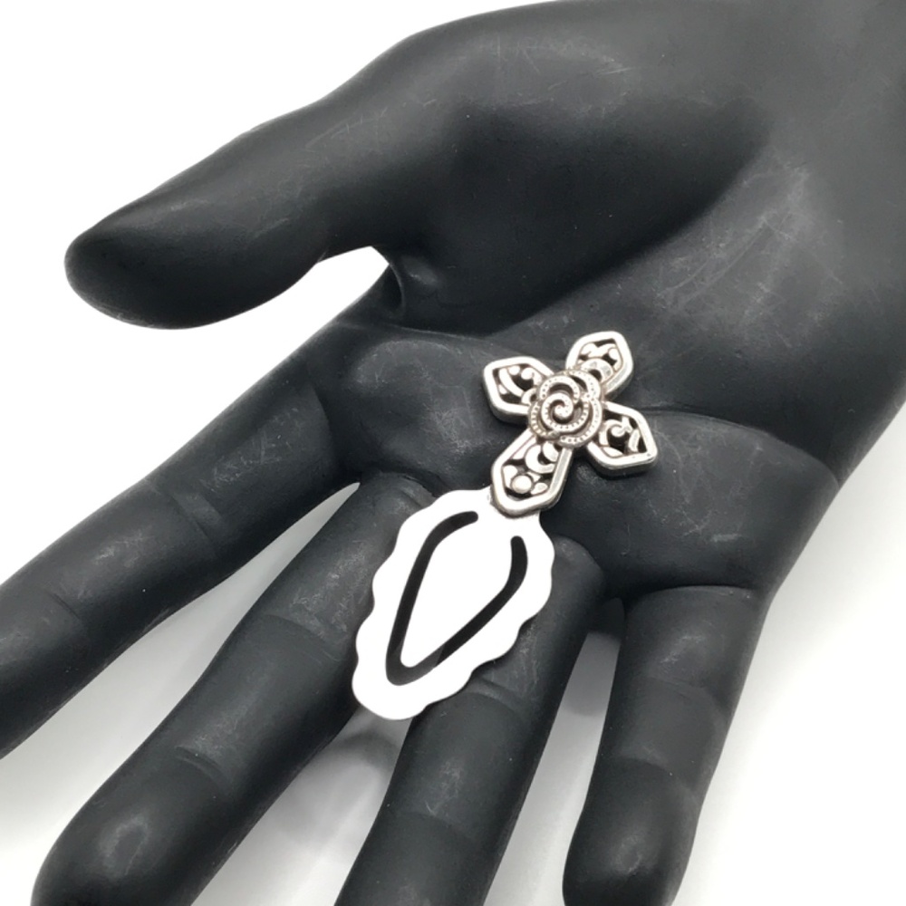 Bookmark Cross Silver Plate Scrolled Faith Gift Friend Quiet Luxury